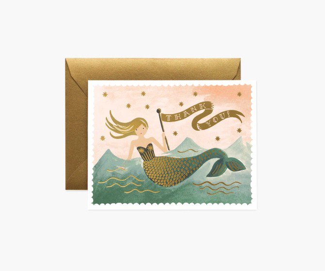 RIFLE PAPER CO. | MERMAID THANK YOU (GCT028) | ポスター専門通販