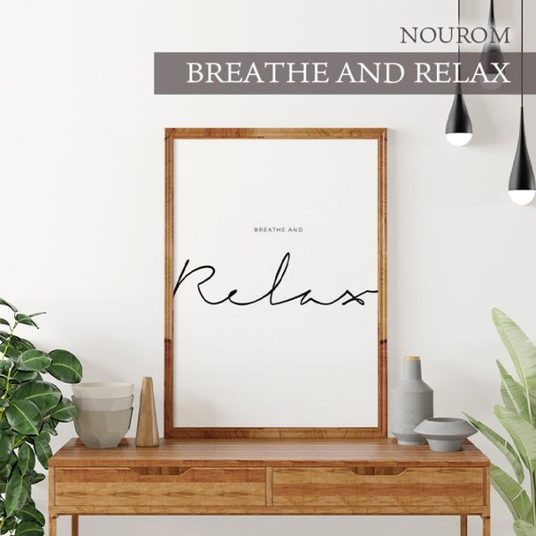 【額装セット割】NOUROM | BREATHE AND RELAX | アートプリント/ポスター フレームセット