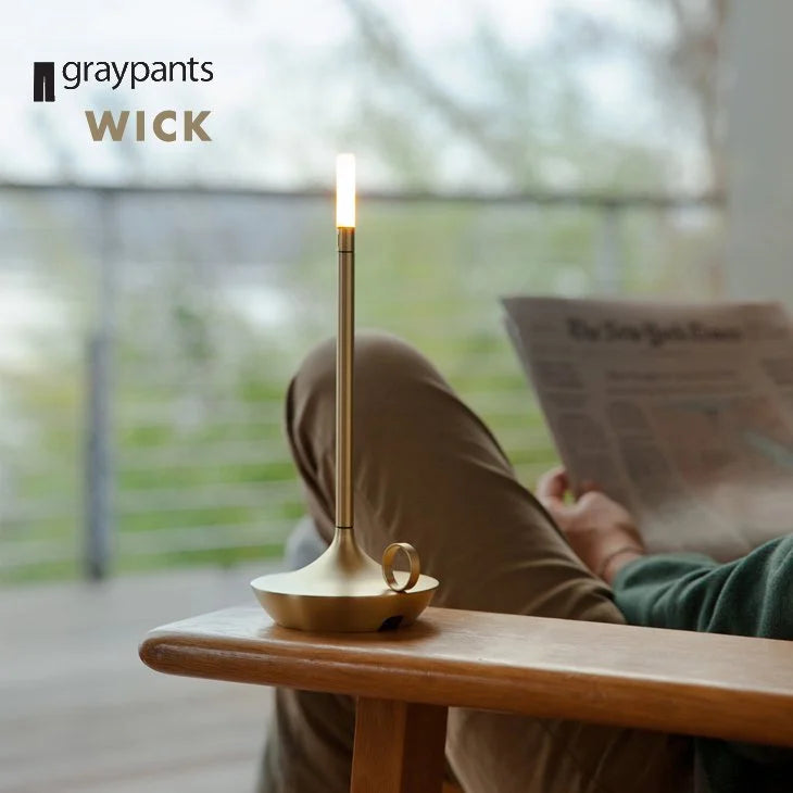 GRAYPANTS (グレイパンツ) | WICK Mobile Gold | LED ポータブル スタンドライト 照明 寝室 アウトドア