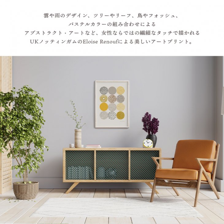 【額装セット割】ELOISE RENOUF | CIRCLES | アートプリント/ポスター フレームセット