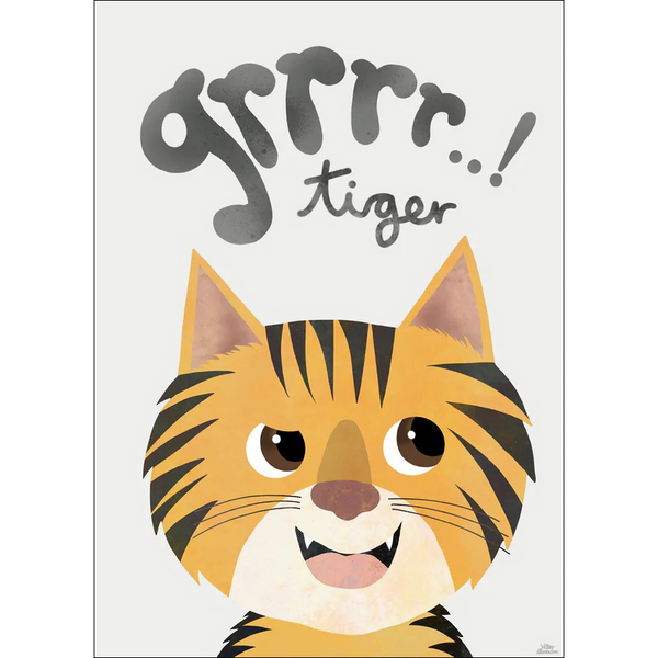 Willero Illustration | Tiger | 50x70cm アートプリント/ポスター | 北欧 シンプル アート インテリア おしゃれ