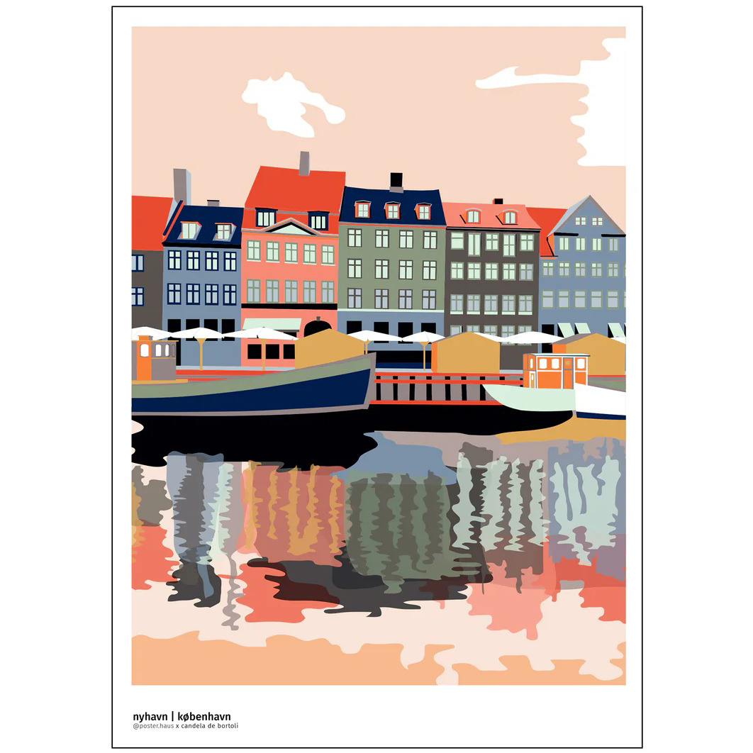 posterHaus | Nyhavn - Aften | A3 アートプリント/アートポスター 北欧 デンマーク