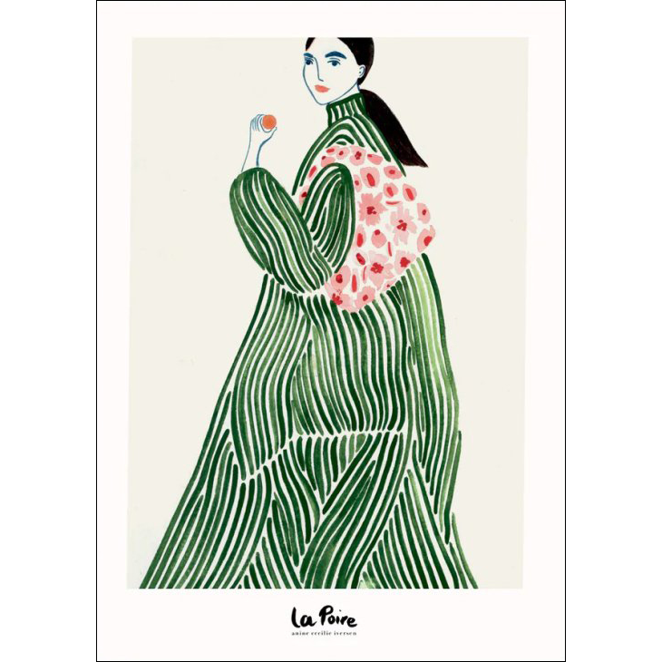 La Poire | Green Coat | アートプリント/アートポスター 北欧 デンマーク メール便送料無料