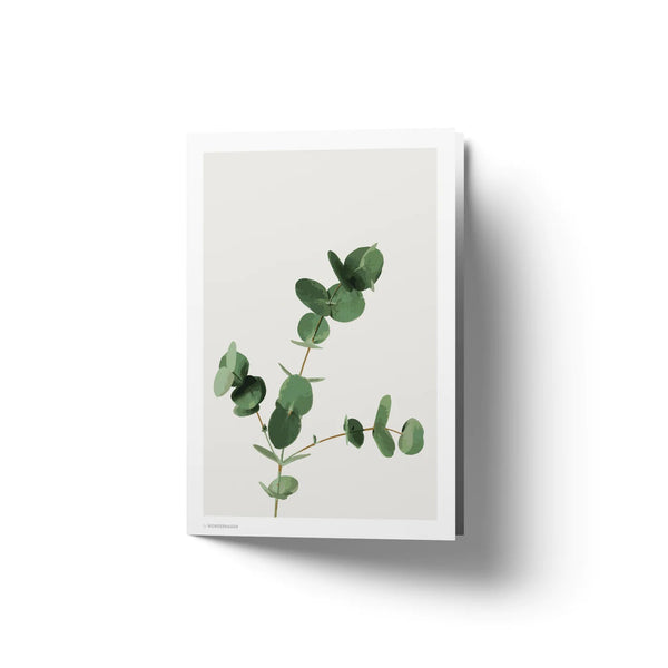 Wonderhagen | Eucalyptus No 1 | A6 グリーティングカード  アートカード 白色封筒付き
