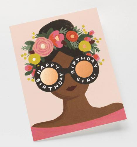 RIFLE PAPER CO. | FLOWER CROWN BIRTHDAY GIRL (GCB038) | グリーティングカード