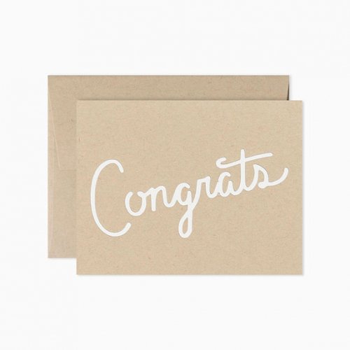 EVERMORE PAPER CO. | MODERN CALLIGRAPHY CONGRATS CARD | グリーティングカード（型抜き）