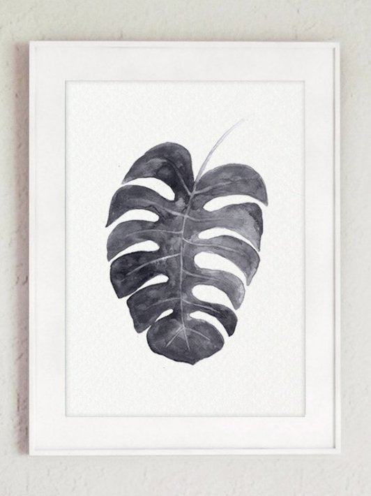 COLOR WATERCOLOR | Monstera Deliciosa Art Print #2 | A4 アートプリント/ポスター