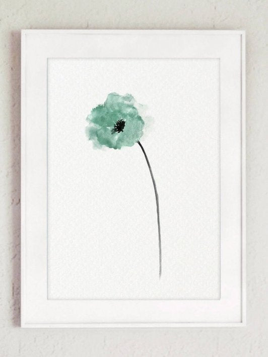 COLOR WATERCOLOR | Poppy Art Print #1 | A4 アートプリント/ポスター