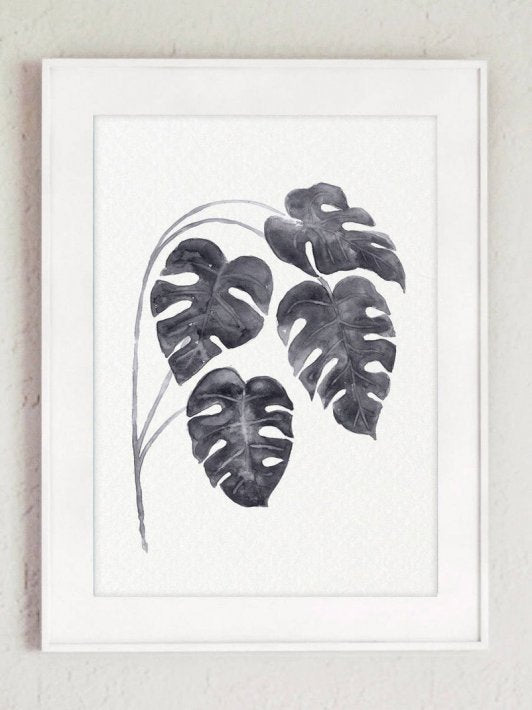 COLOR WATERCOLOR | Monstera Deliciosa Art Print #3 | A4 アートプリント/ポスター