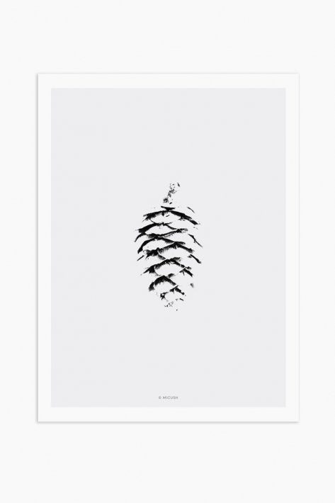 MICUSH | MINIMALIST PINE CONE ART PRINT | アートプリント/ポスター (30x40cm)