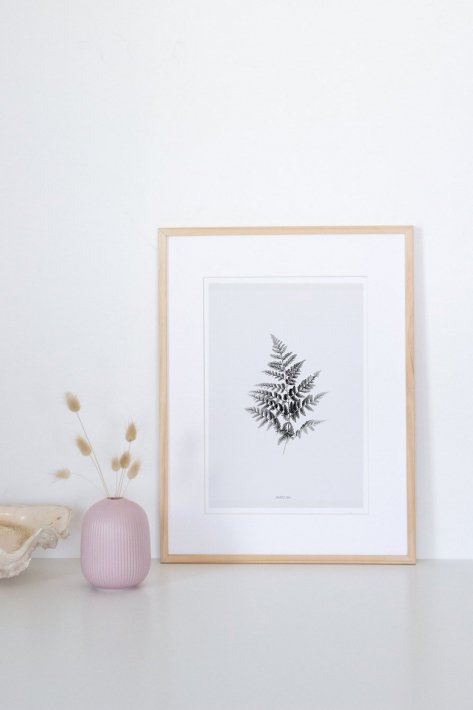 MICUSH | BLACK AND WHITE FERN ART PRINT | アートプリント/ポスター (30x40cm)