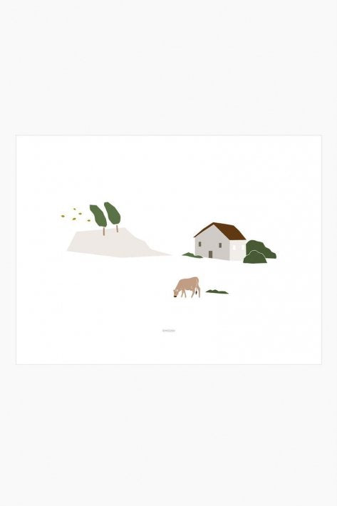 MICUSH | COUNTRYSIDE HOUSE PRINT | アートプリント/ポスター (30x40cm)