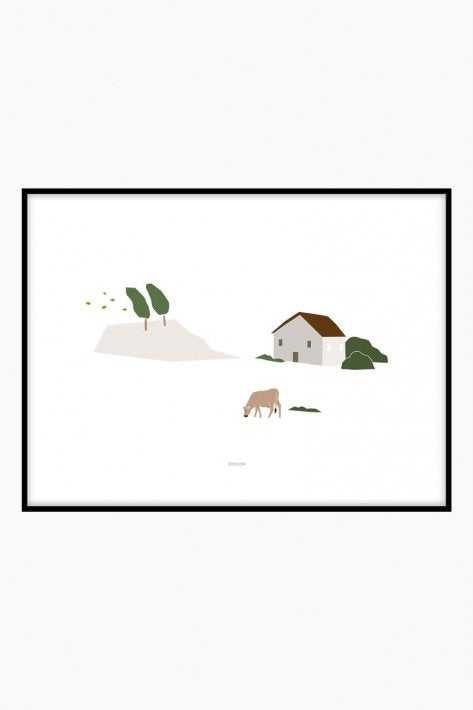 MICUSH | COUNTRYSIDE HOUSE PRINT | アートプリント/ポスター (30x40cm)
