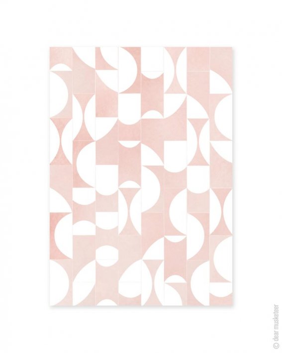 dear musketeer | GEOMETRIC BLUSH TILES ABSTRACT PRINT | A3 アートプリント/ポスター