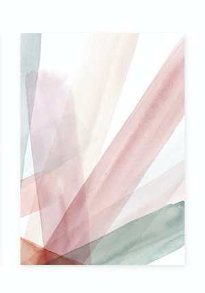 dear musketeer | PASTEL STRIPES ABSTRACT 2 PRINT | A3 アートプリント/ポスター 【北欧リビング インテリア おしゃれ】