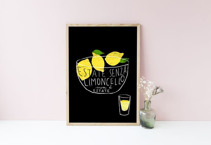 ANEK | LIMONCELLO Art Poster | アートプリント/ポスター (50x70cm)【北欧 カフェ レストラン レモン インテリア おしゃれ】