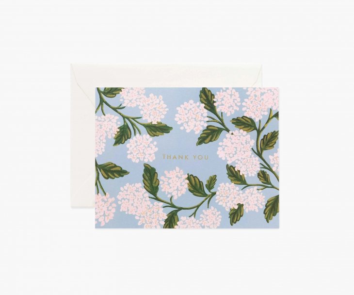 RIFLE PAPER CO. | HYDRANGEA THANK YOU あじさいサンキュー (GCT042) | グリーティングカード