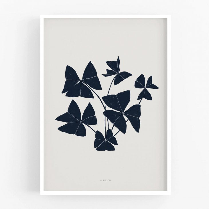 MICUSH | BOTANICAL SILHOUETTE - FALSE SHAMROCK ART PRINT (AP148) | アートプリント/ポスター (30x40cm)