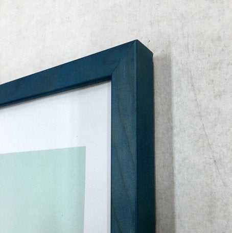 BICOSYA | インテリアフレーム | 木製額縁 (blue)【Interior Frame ブルー】