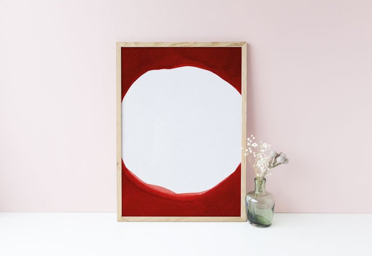 PAPER COLLECTIVE | ENSO - RED 3 | アートプリント/アートポスター (30x40cm)【北欧 シンプル インテリア おしゃれ】