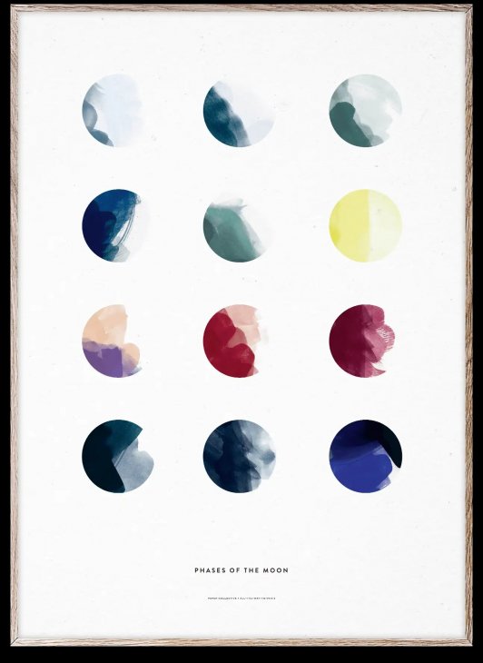 PAPER COLLECTIVE | MOON PHASES | アートプリント/アートポスター (30x40cm)【北欧 シンプル インテリア おしゃれ】