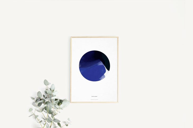 PAPER COLLECTIVE | BLUE MOON | アートプリント/アートポスター (30x40cm)【北欧 シンプル インテリア おしゃれ】