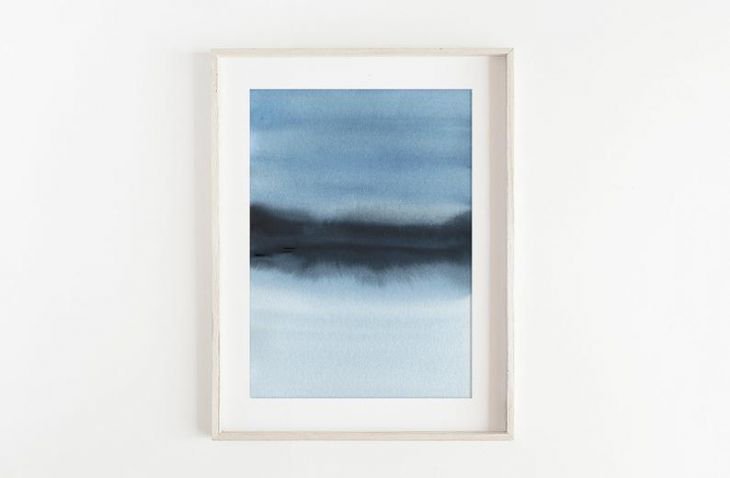 ANNA MABELLA | Abstract Blue Landscape Print | A3 ポスター/アートプリント【北欧 アブストラクト 水彩】