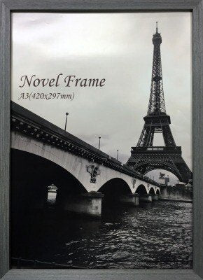 【A3】BICOSYA | ヌーベルフレーム | 木製額縁 | A3サイズ (grey) Novel Frame グレー