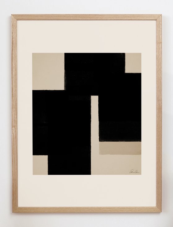 CARO CARO PRINTS | Black Abstract Art Print (ABST-27) | アートプリント/アートポスター 北欧 アブストラクト