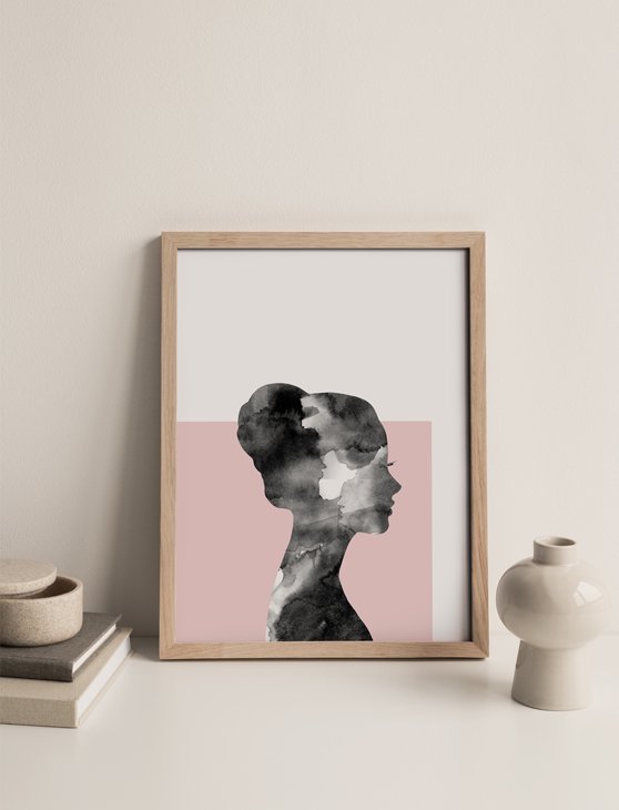 CARO CARO PRINTS | Modern Silhouette Art Print (CRFL-0303) | アートプリント/アートポスター (30x40cm) 北欧 アブストラクト