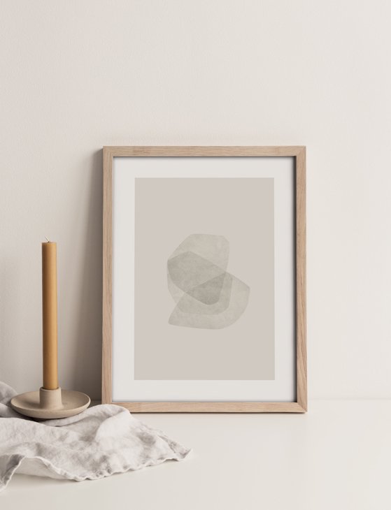 CARO CARO PRINTS | Abstract Neutral Art Print (GMTC-3601) | アートプリント/アートポスター (30x40cm) 北欧 アブストラクト