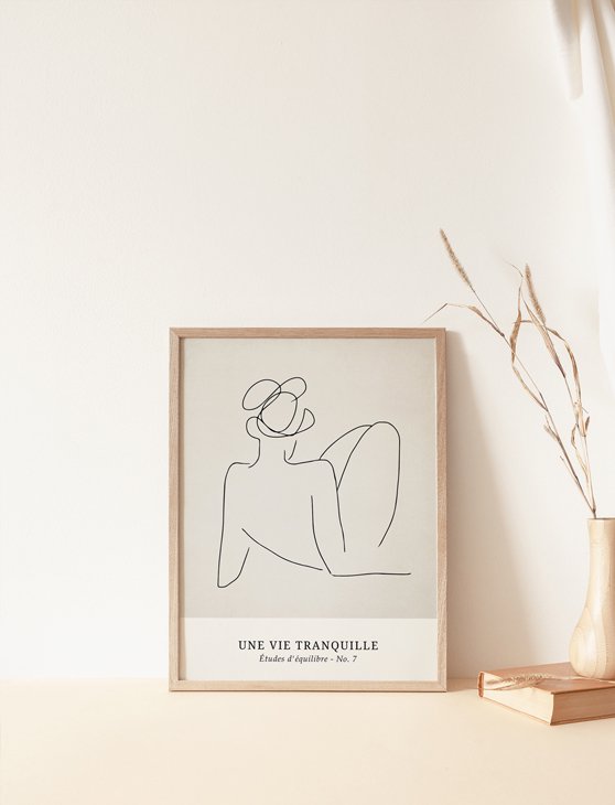 CARO CARO PRINTS | Nude Figure Art Print (CRFL-2701) | アートプリント/アートポスター (30x40cm) 北欧 アブストラクト