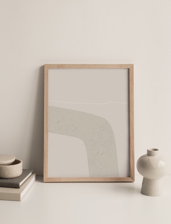 CARO CARO PRINTS | Abstract Beige Art Print (GMTC-2601) | アートプリント/アートポスター (30x40cm) 北欧 アブストラクト