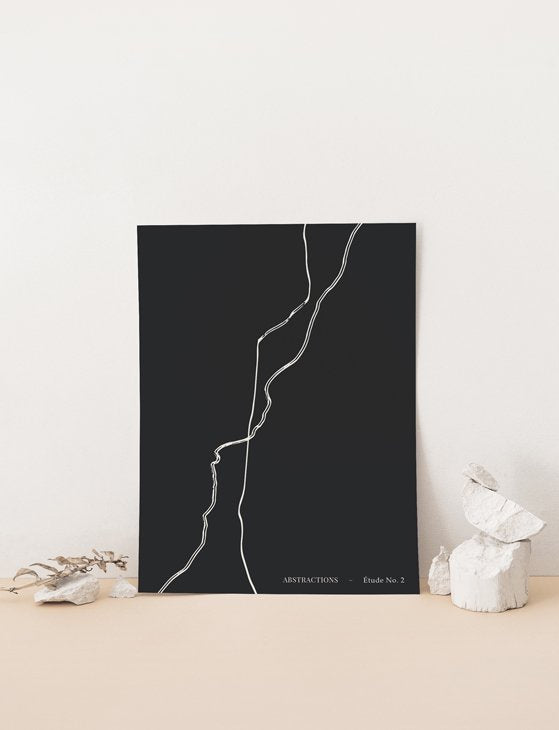 CARO CARO PRINTS | Abstract Black Line Art Print (GMTC-3301) | アートプリント/アートポスター (30x40cm) 北欧 アブストラクト