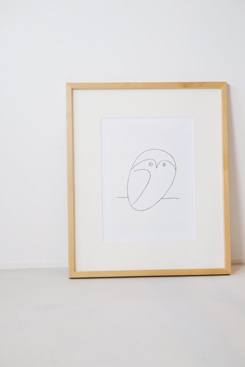 PABLO PICASSO (パブロ・ピカソ) | Le hibou (natural frame) | アートプリント/アートポスター フレーム付き 北欧 スカンジナビアン