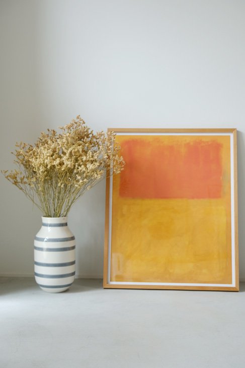 MARK ROTHKO (マーク・ロスコ) | Orange and Tan, 1954 (large) | アートプリント/ポスター フレーム付き 北欧 モダンアート 抽象画 木製 送料無料
