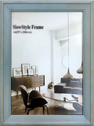 【A4】BICOSYA | スロースタイルフレーム | 木製額縁 | A4サイズ (blue) Slow Style Frame ブルー 送料無料