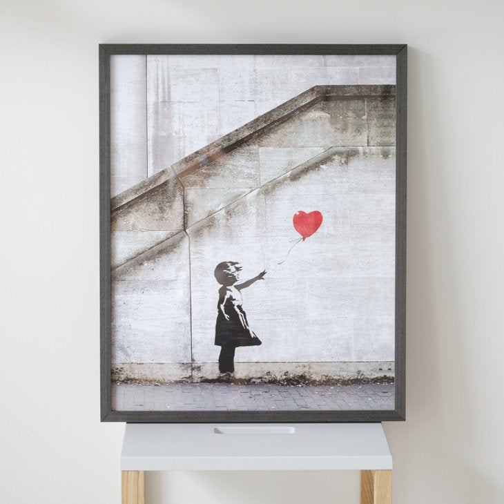 BANKSY (バンクシー) | Red Balloon | アートプリント/アートポスター フレーム付き 北欧 モダンアート イギリス