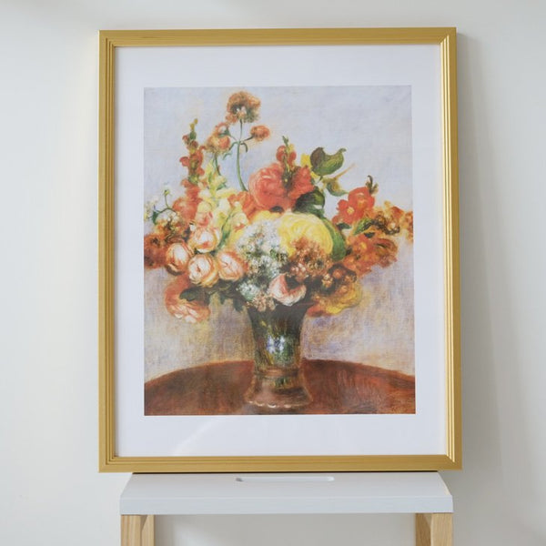PIERRE-AUGUSTE RENOIR (ルノワール) | 花瓶の花 Fleurs dans un Vase L | アートプリント/アートポスター フレーム付き 名画 北欧 印象派