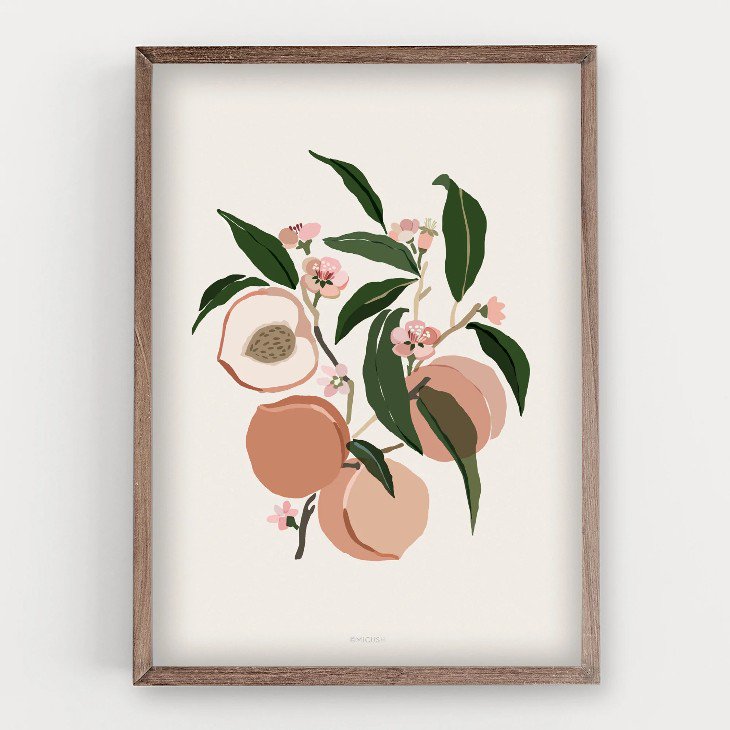 MICUSH | HARVEST - PEACHES | アートプリント/ポスター (30x40cm) 北欧 インテリア おしゃれ