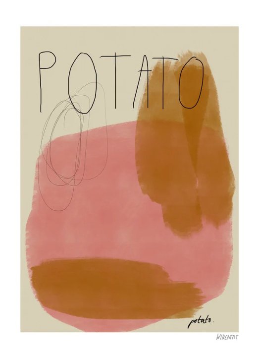 THE POSTER CLUB x  Lisa Wirenfelt | Potato Potato | 30x40cm アートプリント/アートポスター 北欧 デンマーク
