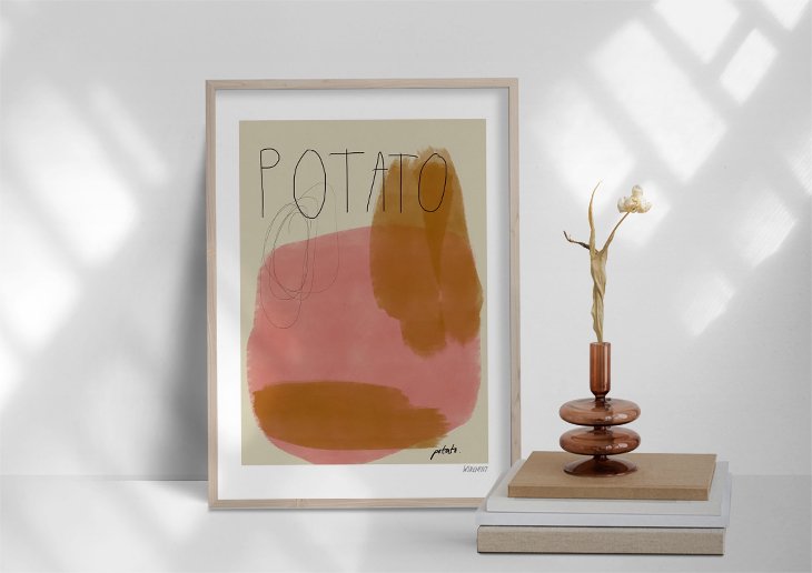 THE POSTER CLUB x  Lisa Wirenfelt | Potato Potato | 30x40cm アートプリント/アートポスター 北欧 デンマーク