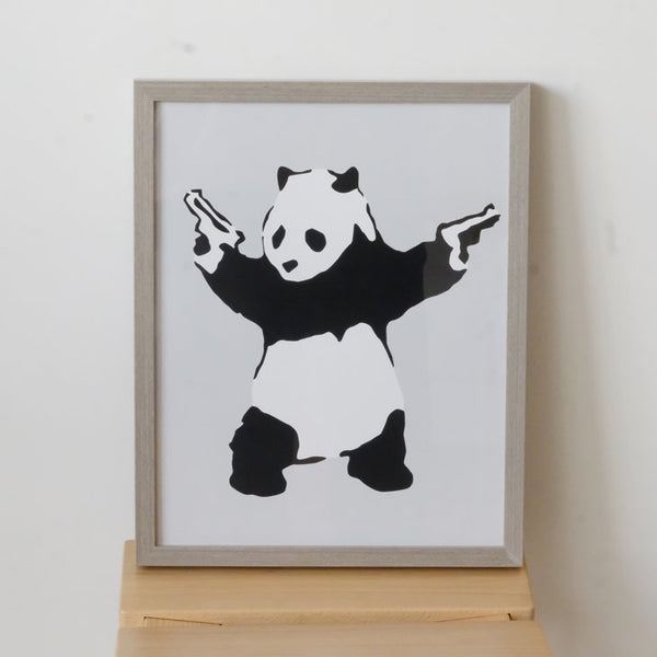 BANKSY (バンクシー) | Panda with Guns | アートプリント/アートポスター フレーム付き 北欧 モダンアート イギリス