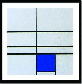 PIET MONDRIAN (ピエト・モンドリアン) | Untitled,(composition with blue),1935 (silkscreen) | アートプリント/アートポスター フレーム付き