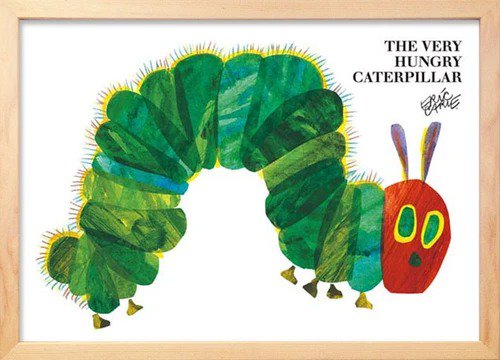 ERIC CARLE (エリック・カール) | The Very Hungery Caterpillar | アートプリント/アートポスター フレーム付き