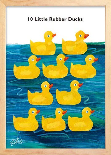 ERIC CARLE (エリック・カール) | 10 Little Rubber Ducks | アートプリント/アートポスター フレーム付き