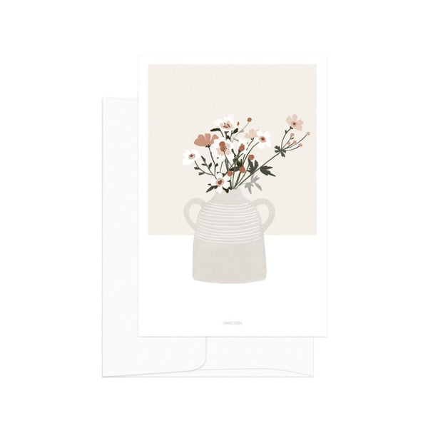 MICUSH | POTTERY AND FLOWERS - ANEMONE | グリーティングカード 封筒付き (10x15 cm) 北欧 インテリア おしゃれ