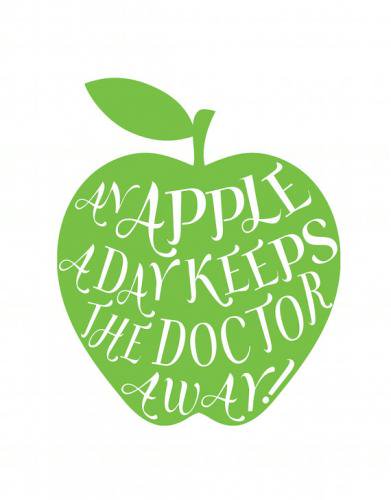 THE MOTIVATED TYPE | AN APPLE A DAY KEEPS THE DOCTOR AWAY | A3 アートプリント/ポスター