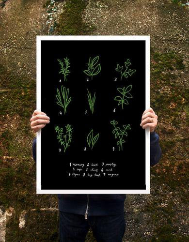 ANEK | BOTANICAL CHART HERBS | アートプリント/ポスター (50x70cm)【北欧 カフェ レストラン インテリア おしゃれ】