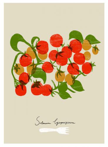 ANEK | CHERRY TOMATOES - FOOD PRINT | アートプリント/ポスター (50x70cm)【北欧 カフェ レストラン インテリア おしゃれ】